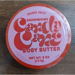 Trader Joe's Shimmering Candy Cane Body Butter 8 oz Dry Skin Limited 2025